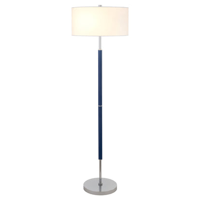 Blue 2-Light Floor Lamp w/ Shade