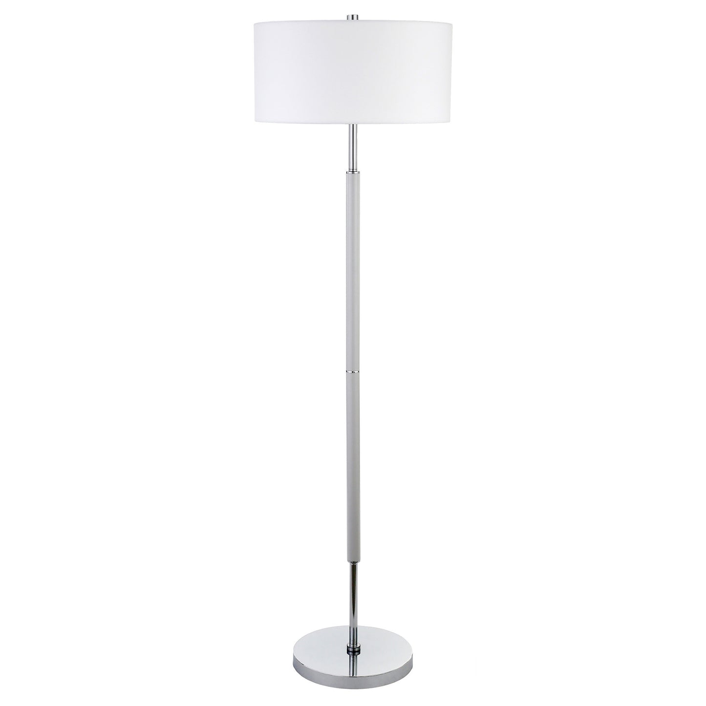 Nickel 2-Light Floor Lamp w/ Shade