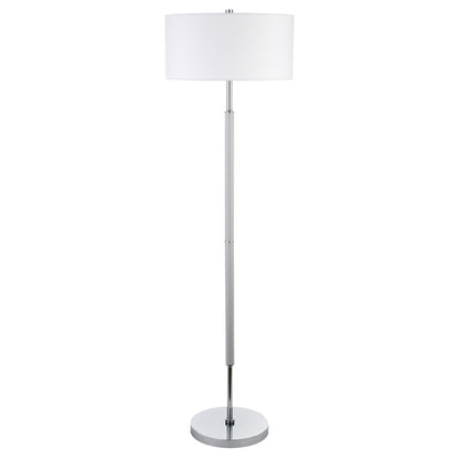Nickel 2-Light Floor Lamp w/ Shade