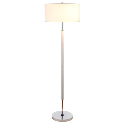 Nickel 2-Light Floor Lamp w/ Shade