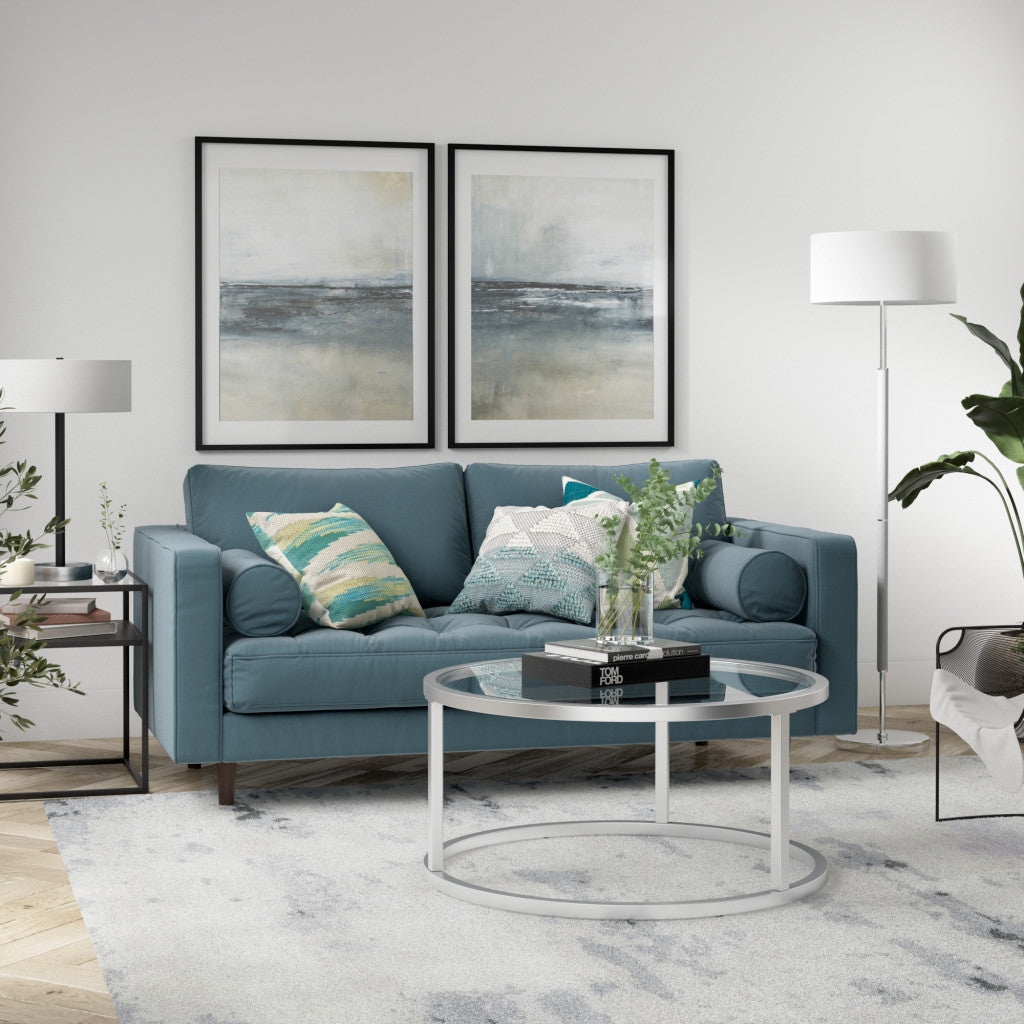 Nickel 2-Light Floor Lamp w/ Shade