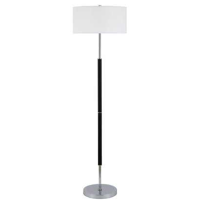 Black 2-Light Floor Lamp w/ Shade
