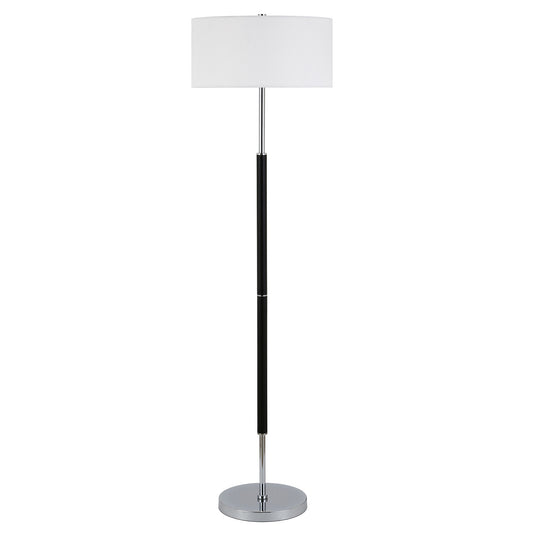Black 2-Light Floor Lamp w/ Shade