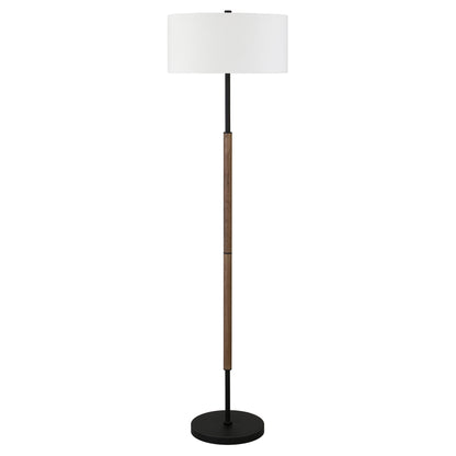 Black 2-Light Floor Lamp w/ Shade