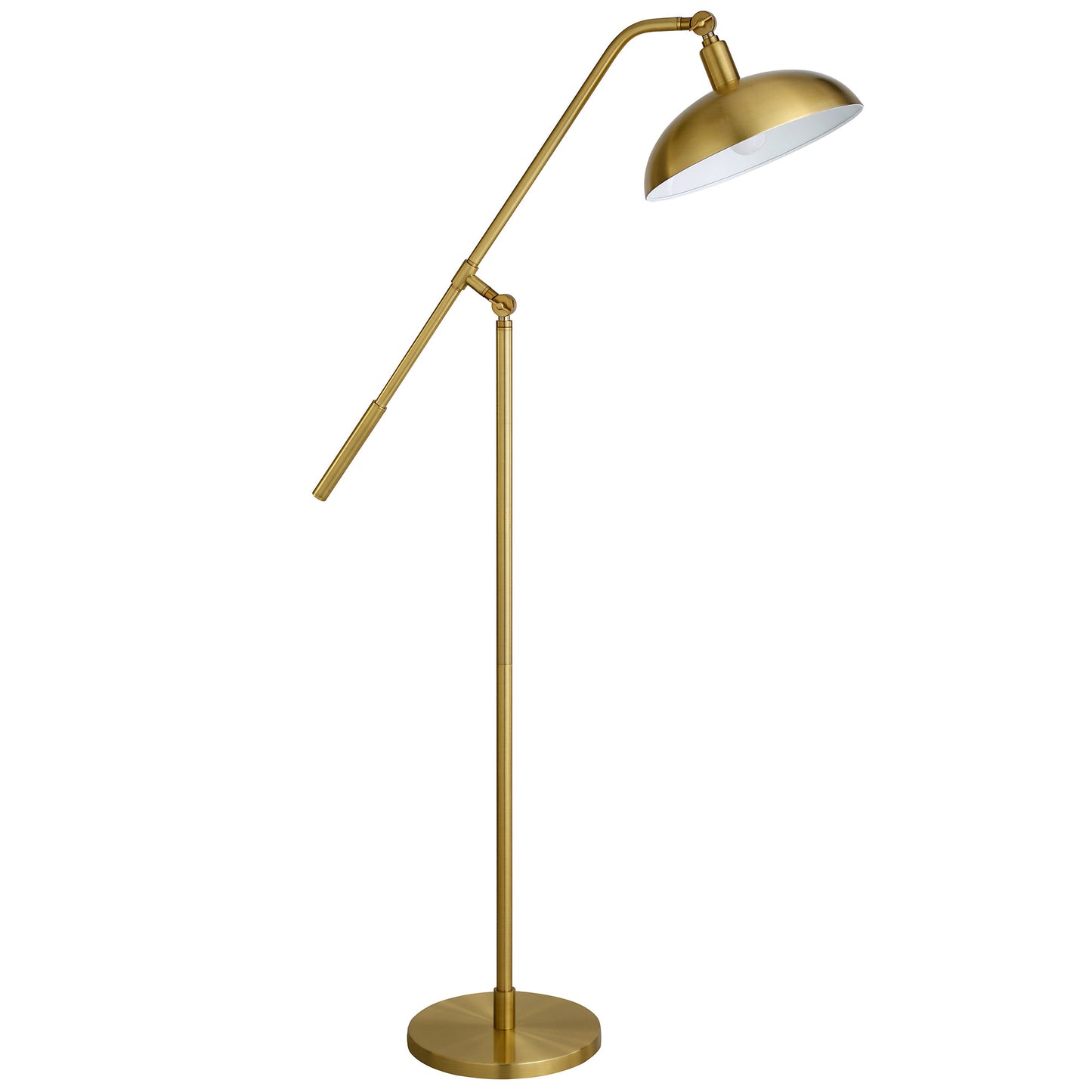 Brass Reading Floor Lamp w/ Shade