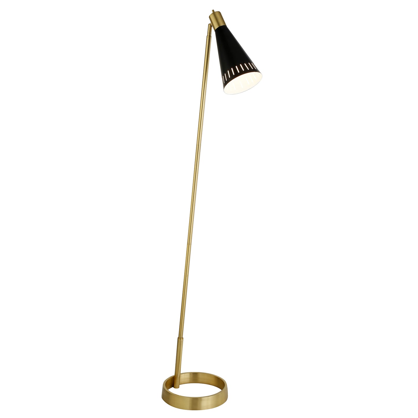 Black Reading Floor Lamp w/ Black Shade