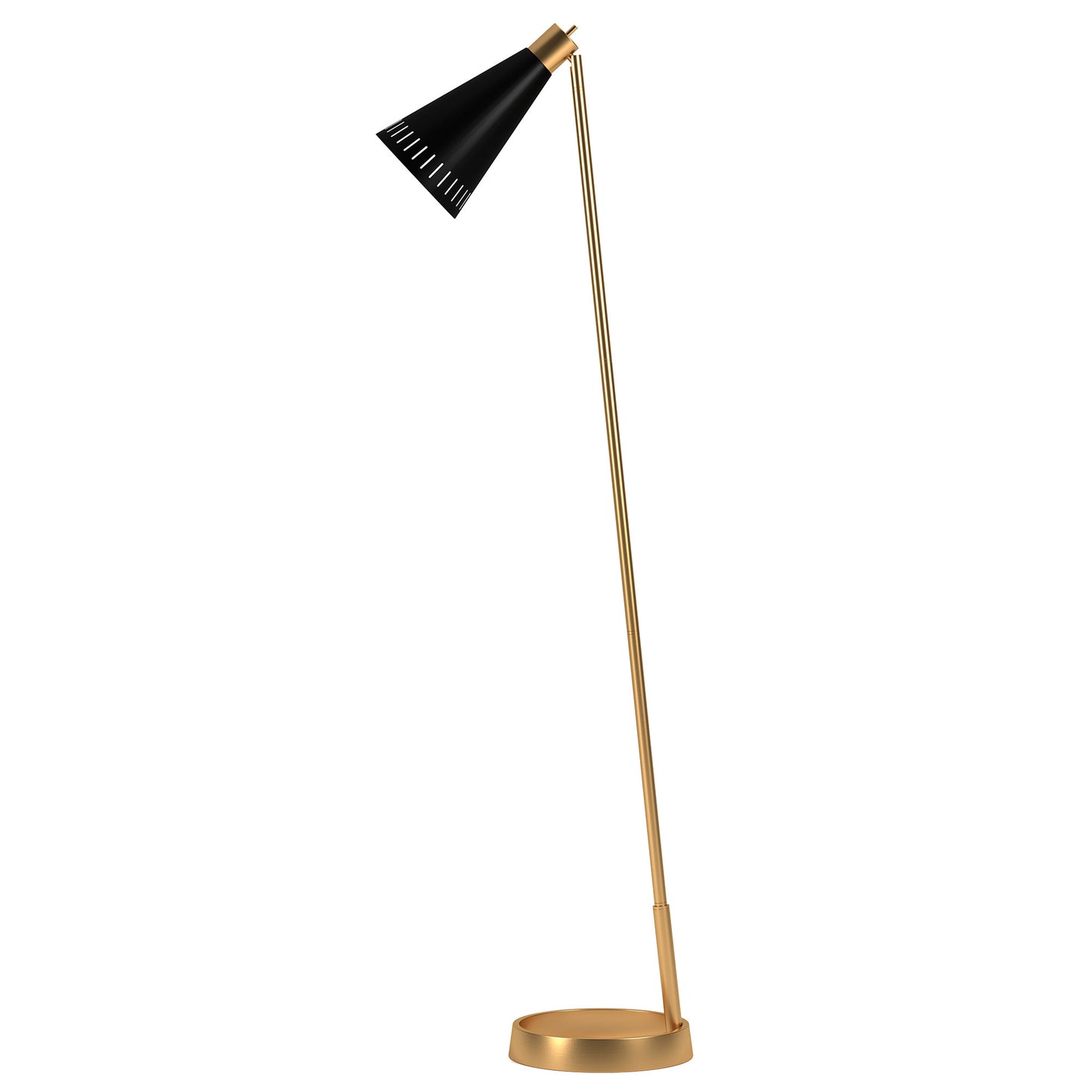 Black Reading Floor Lamp w/ Black Shade