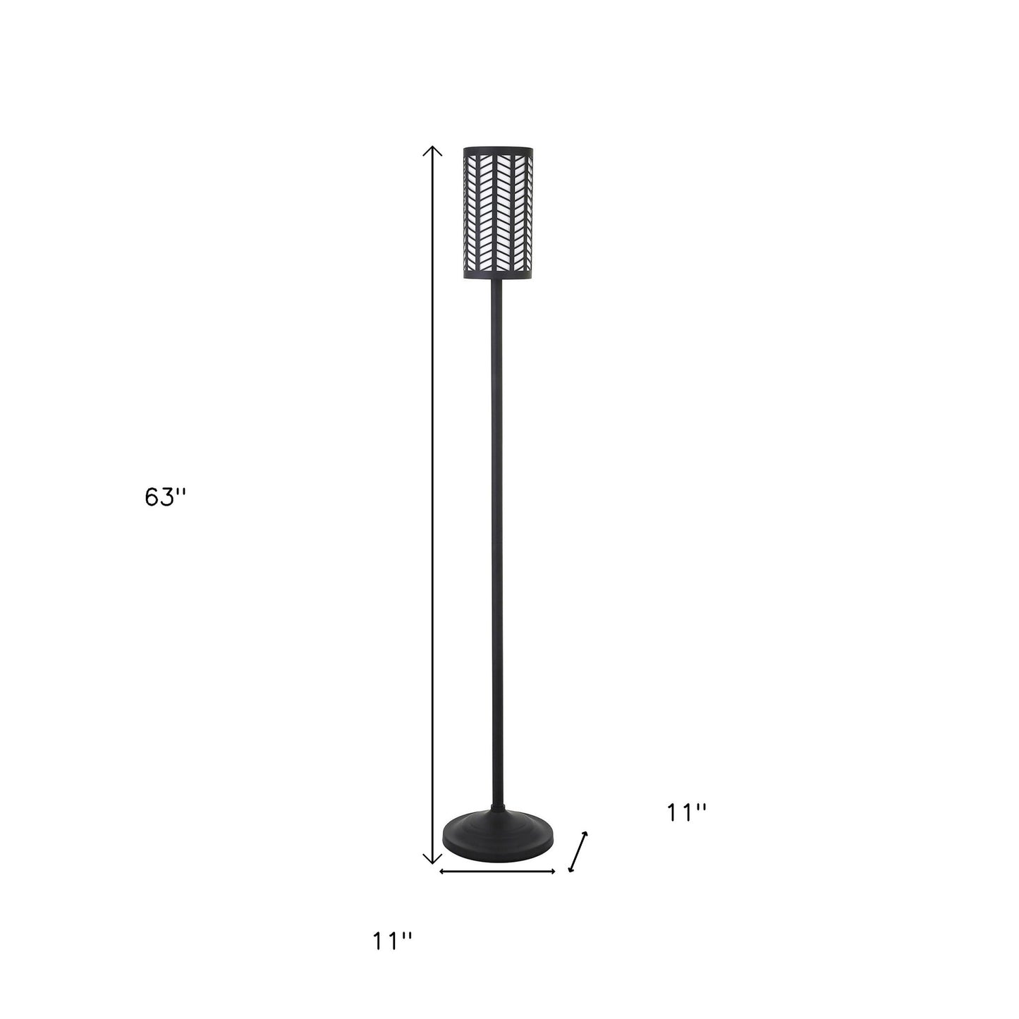 Black Torchiere Floor Lamp w/ Shade