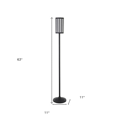 Black Torchiere Floor Lamp w/ Shade