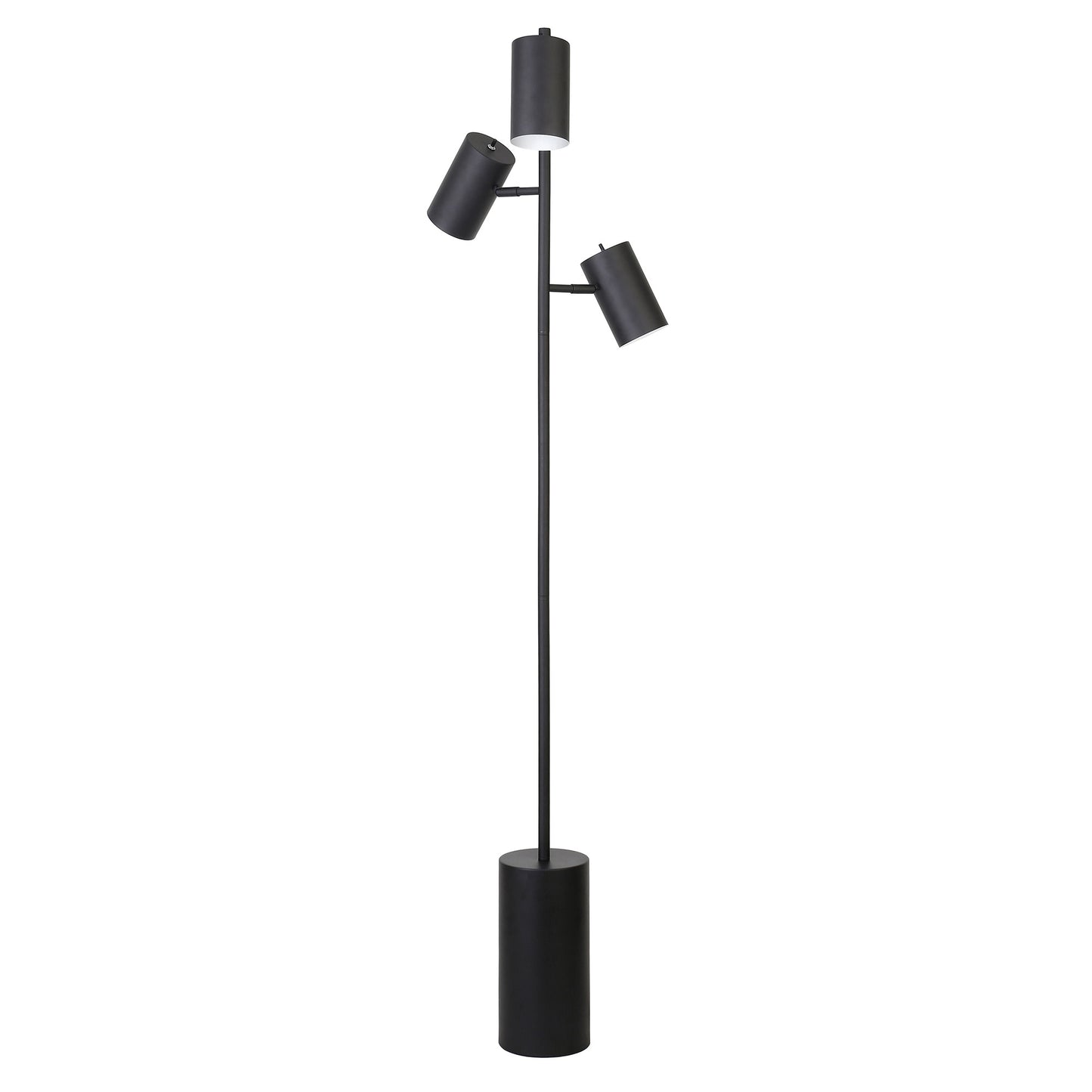 Black 3-Light Tree Floor Lamp w/ Shade