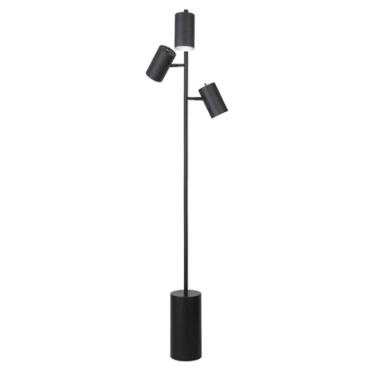 Black 3-Light Tree Floor Lamp w/ Shade