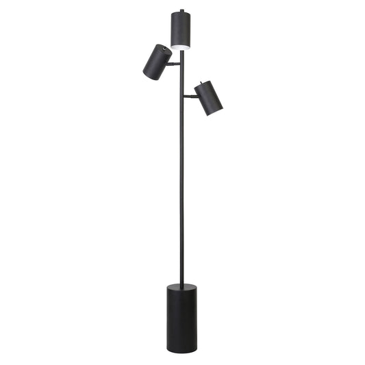 Black 3-Light Tree Floor Lamp w/ Shade
