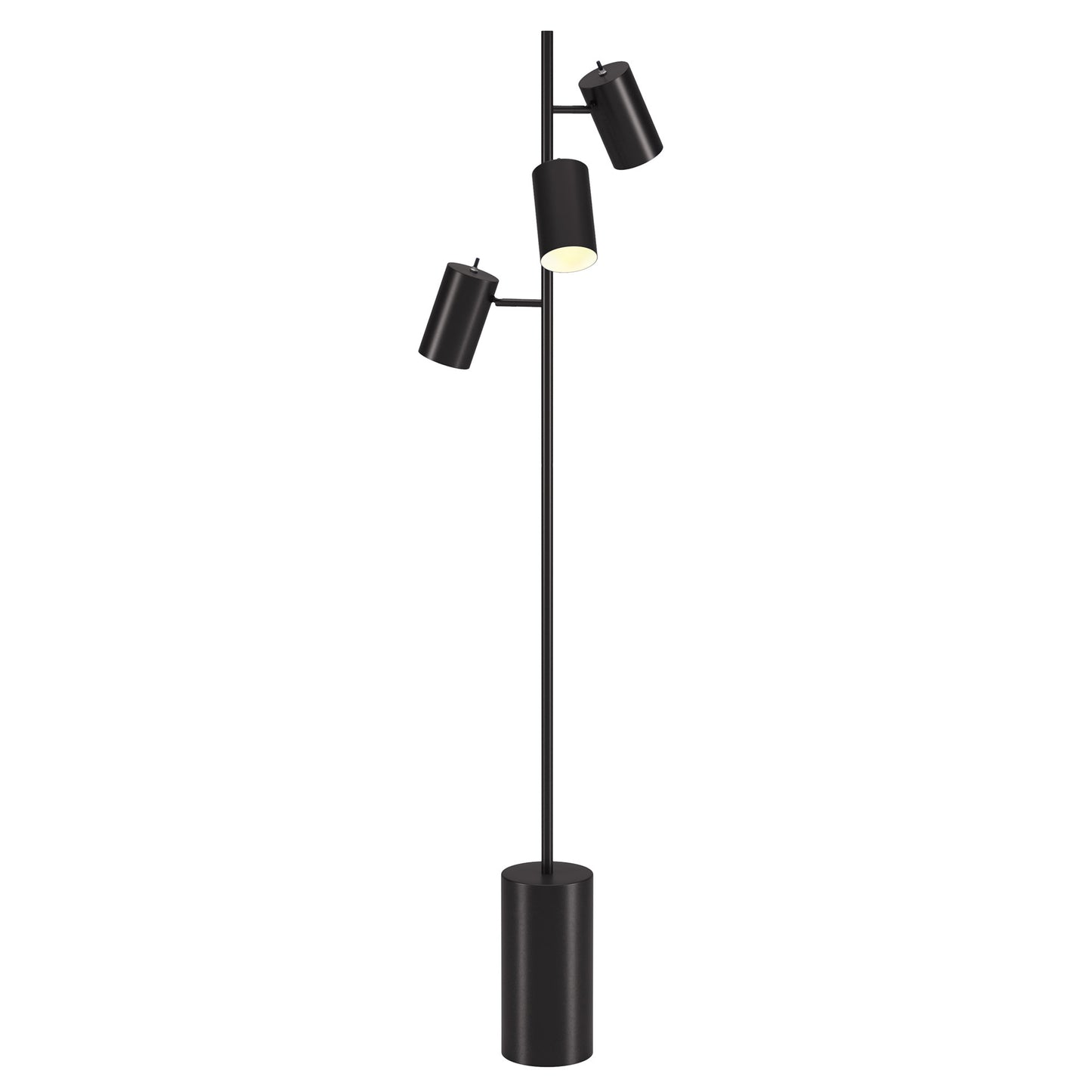 Black 3-Light Tree Floor Lamp w/ Shade
