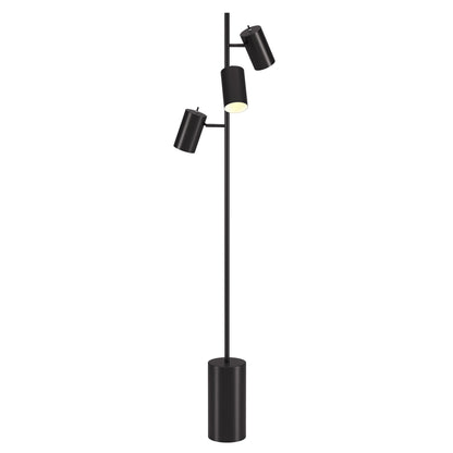 Black 3-Light Tree Floor Lamp w/ Shade