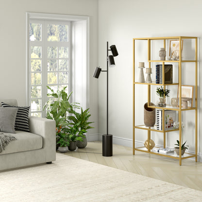 Black 3-Light Tree Floor Lamp w/ Shade