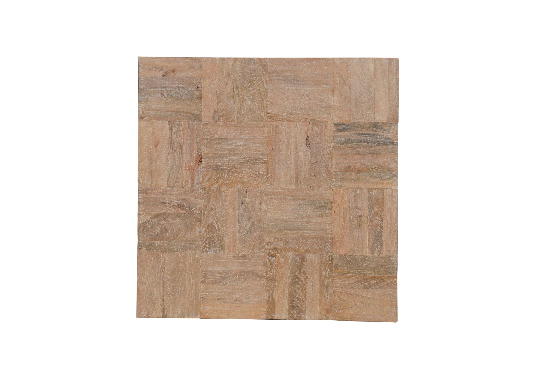 Brown & Black Solid Wood Square Block Coffee Table image 4