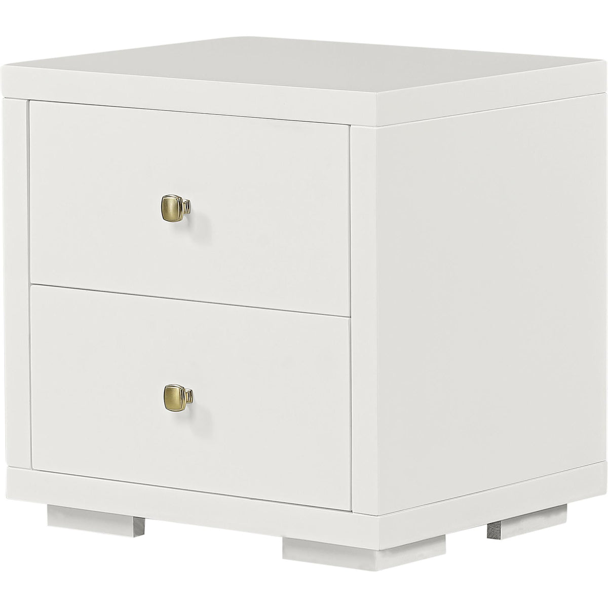 White Shiplap Texture Solid Wood King Bed w/ Drawers