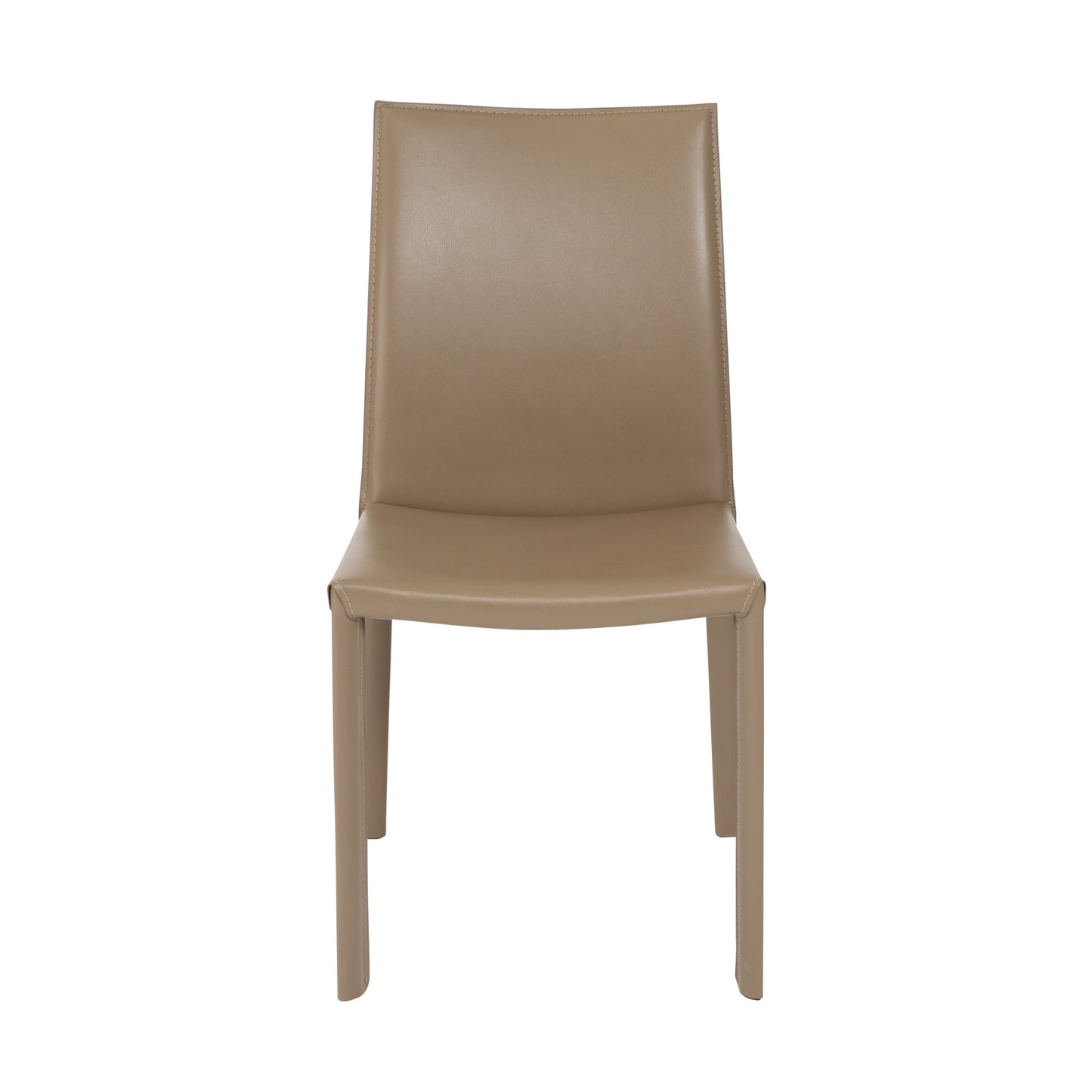 Taupe Leather Dining Chair - Set of 2
