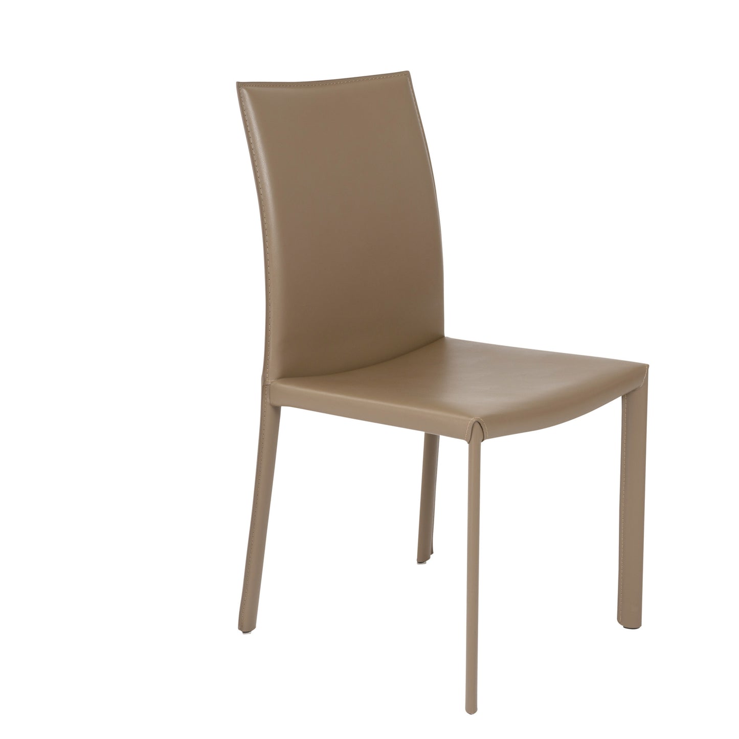 Taupe Leather Dining Chair - Set of 2
