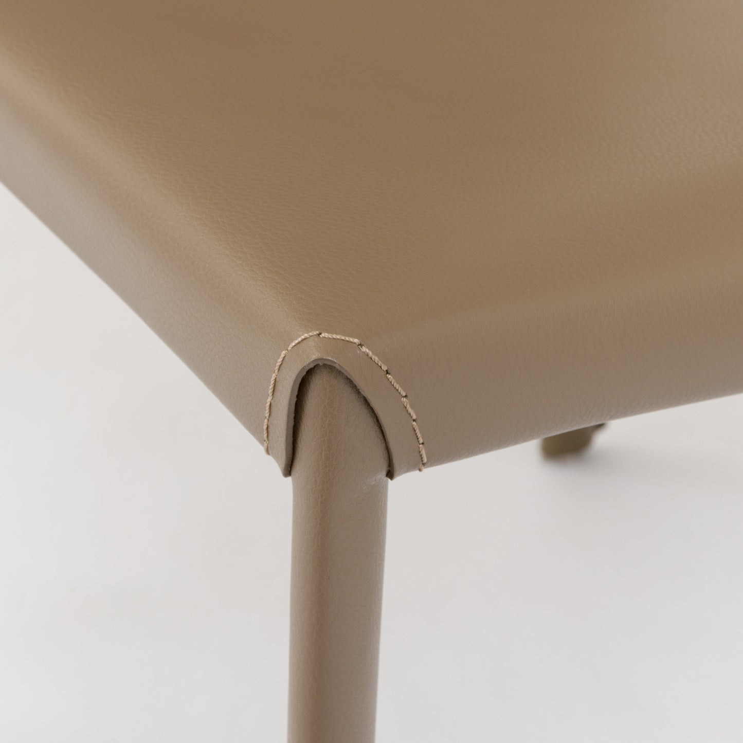 Taupe Leather Dining Chair - Set of 2