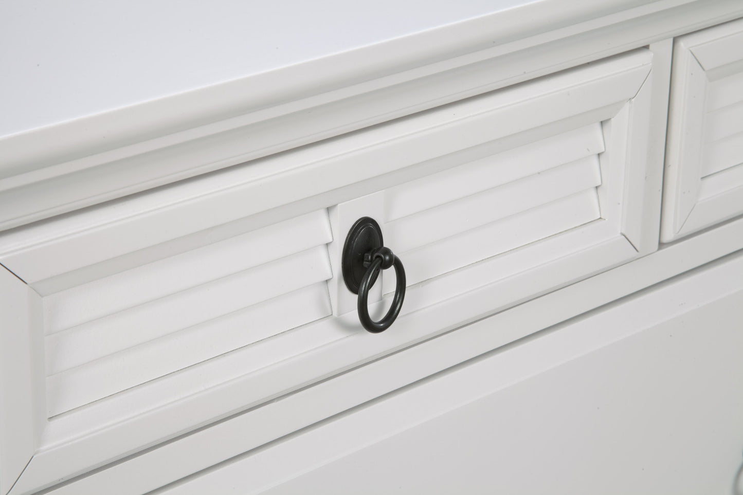 White Solid Wood Seven Drawer Double Dresser image 6