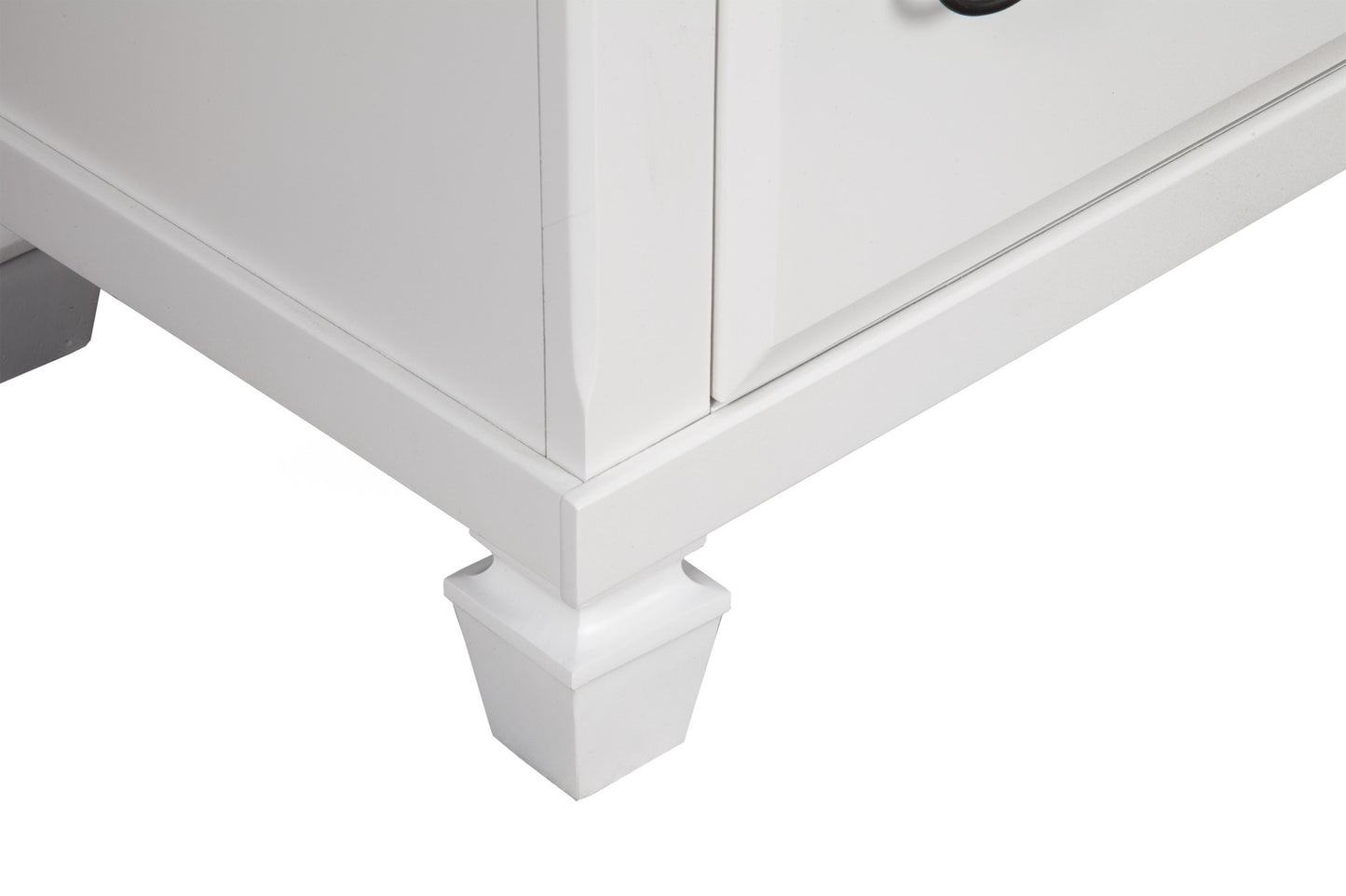 White Solid Wood Seven Drawer Double Dresser image 4