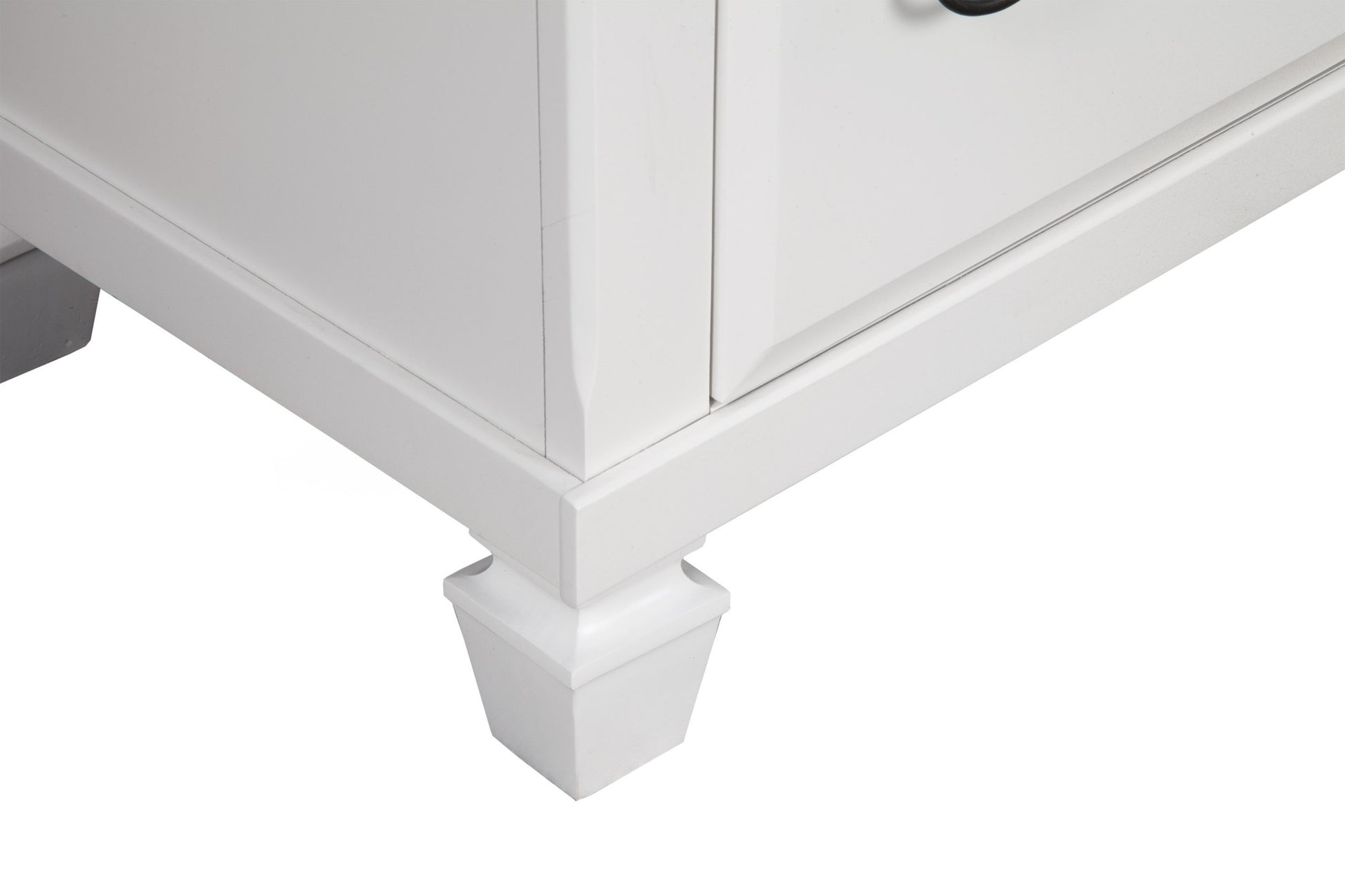 White Solid Wood Seven Drawer Double Dresser image 4