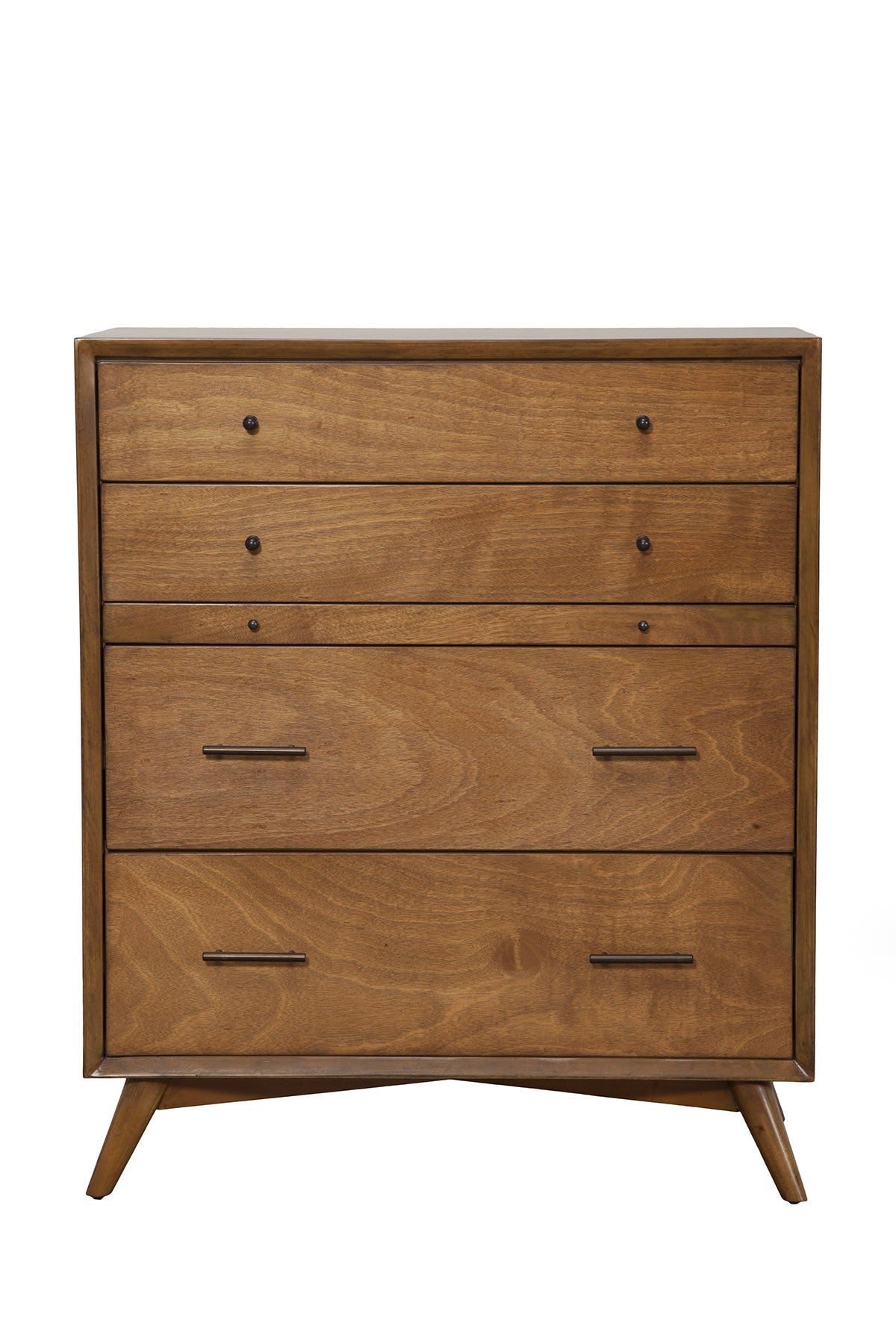 Brown Solid Wood Four Drawer Chest image 4