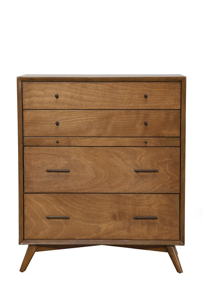 Brown Solid Wood Four Drawer Chest image 4