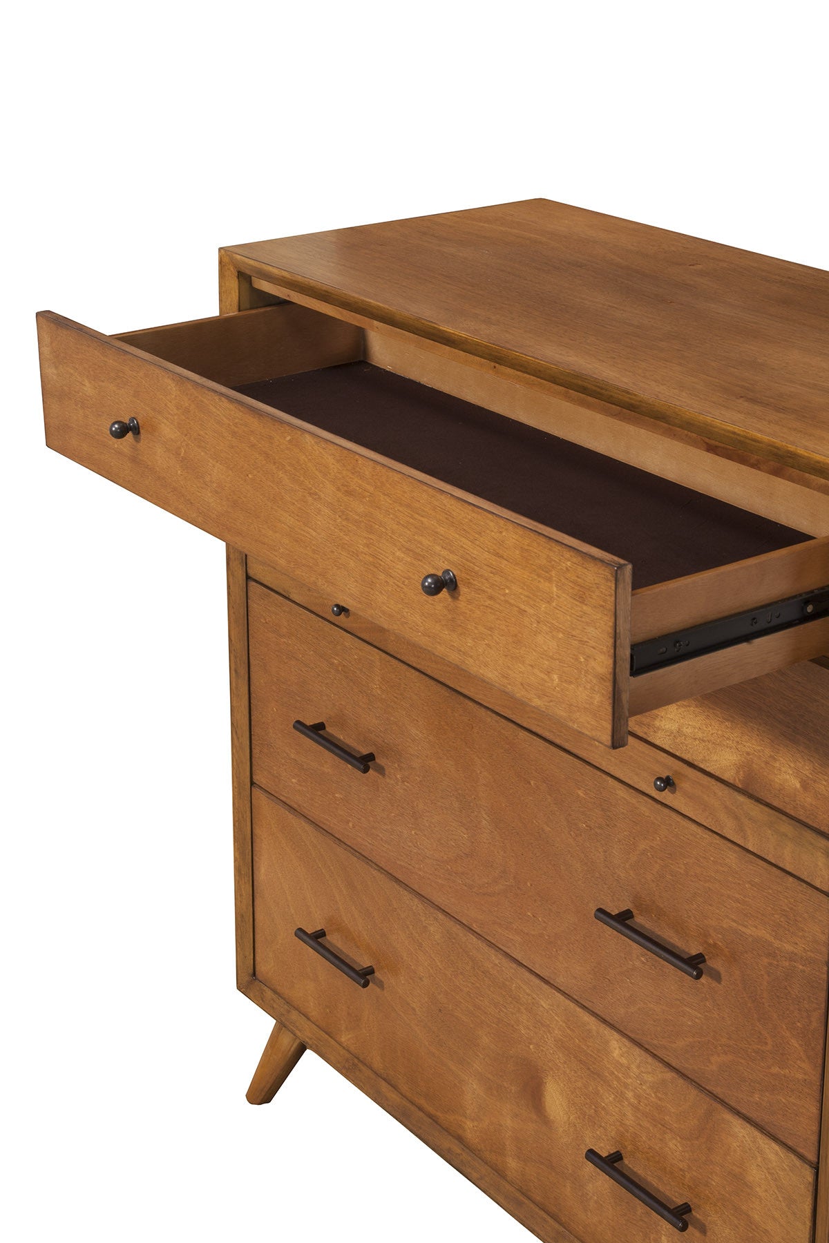 Brown Solid Wood Four Drawer Chest image 9
