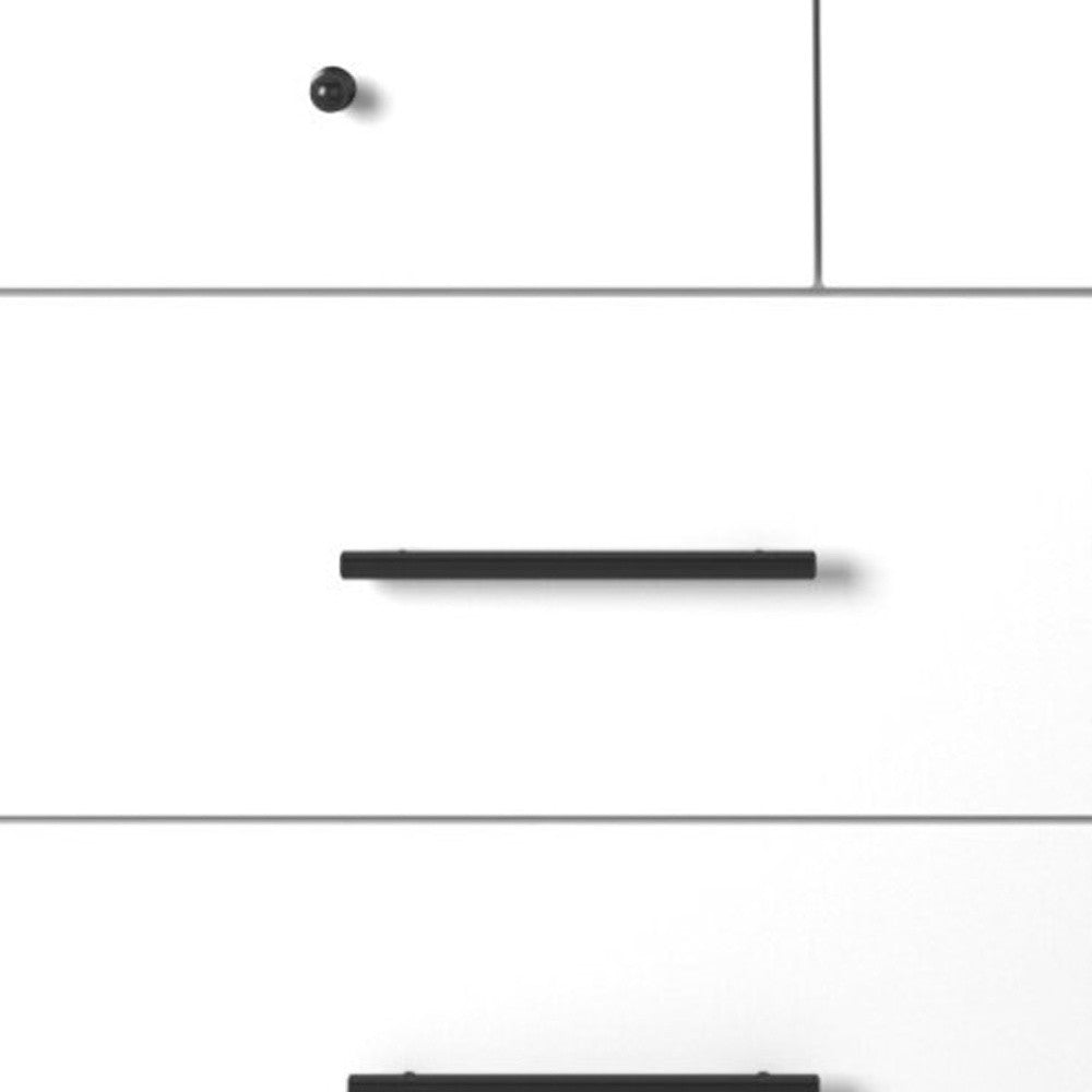 White Solid Wood Seven Drawer Double Dresser image 3