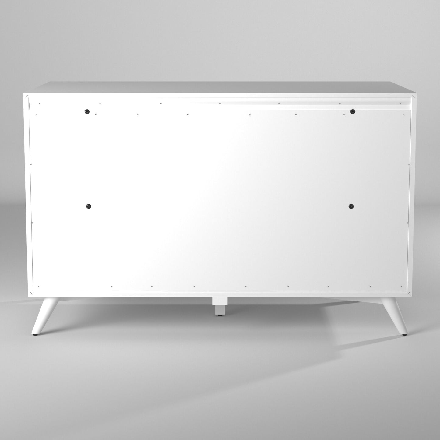 White Solid Wood Seven Drawer Double Dresser image 7