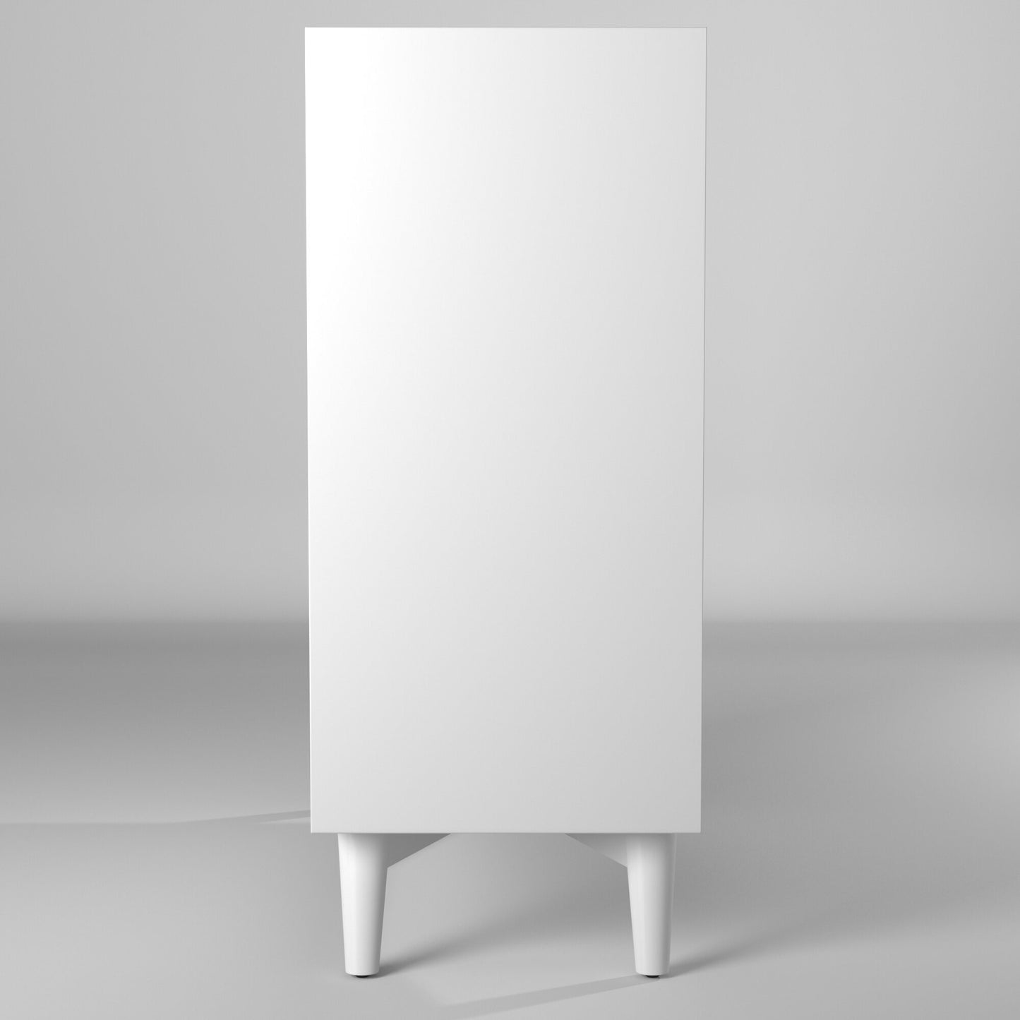 White Solid Wood Four Drawer Chest image 7