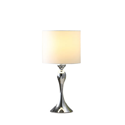Silver Sleek Table Lamp w/ Off Shade