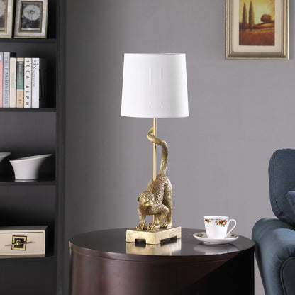 Gold Monkey Table Lamp w/ Shade