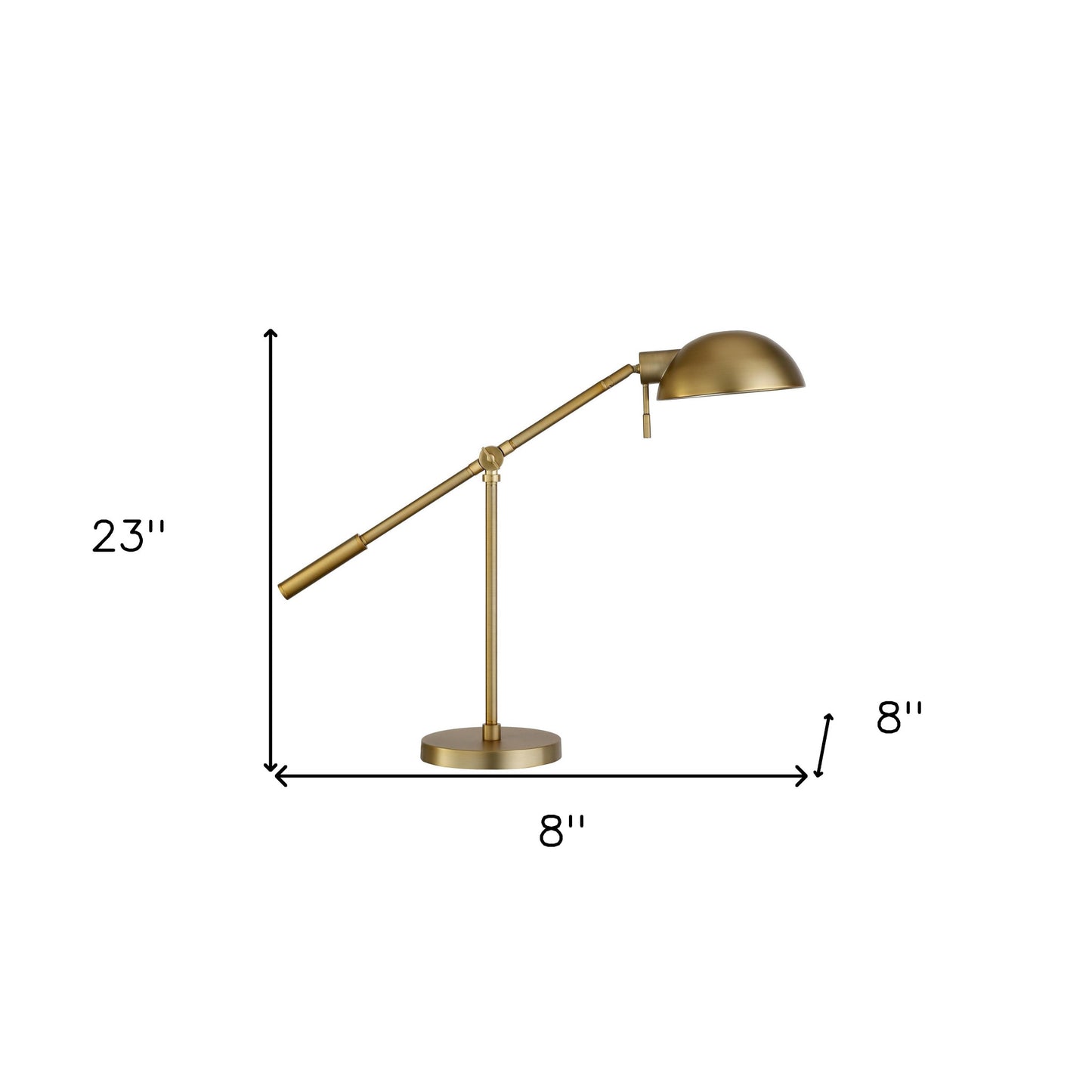 Brass Desk Table Lamp w/ Shade