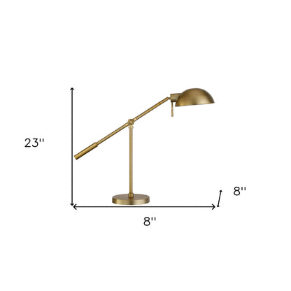 Brass Desk Table Lamp w/ Shade