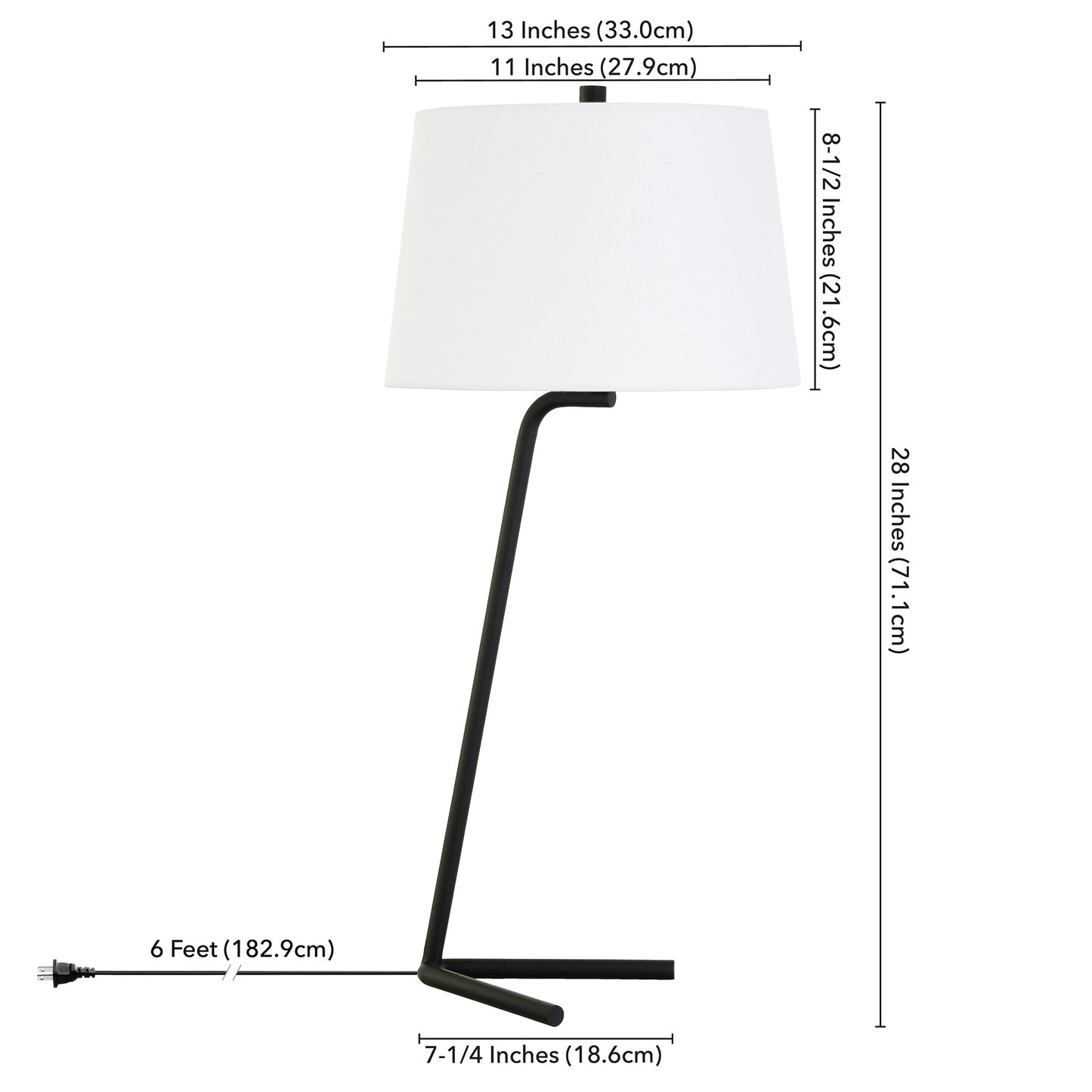 Black Table Lamp w/ Shade
