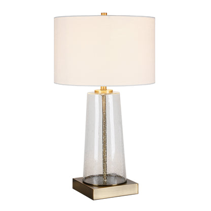Brass & Clear & Glass Table Lamp w/ Shade