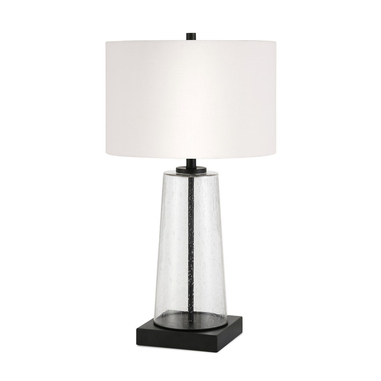 Black & Clear & Glass Table Lamp w/ Shade