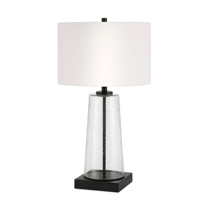 Black & Clear & Glass Table Lamp w/ Shade
