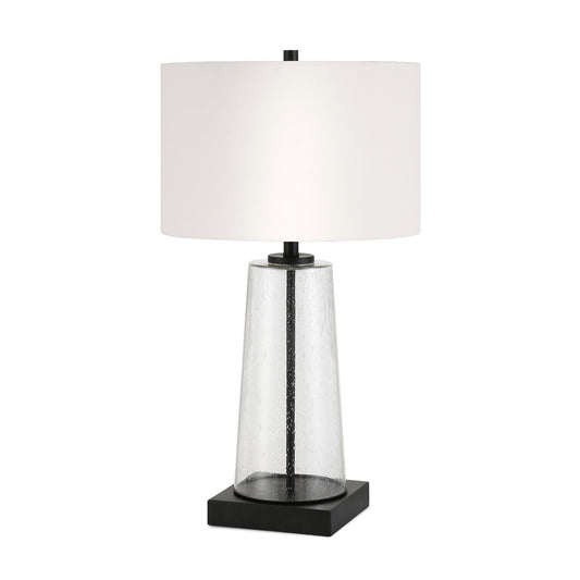 Black & Clear & Glass Table Lamp w/ Shade