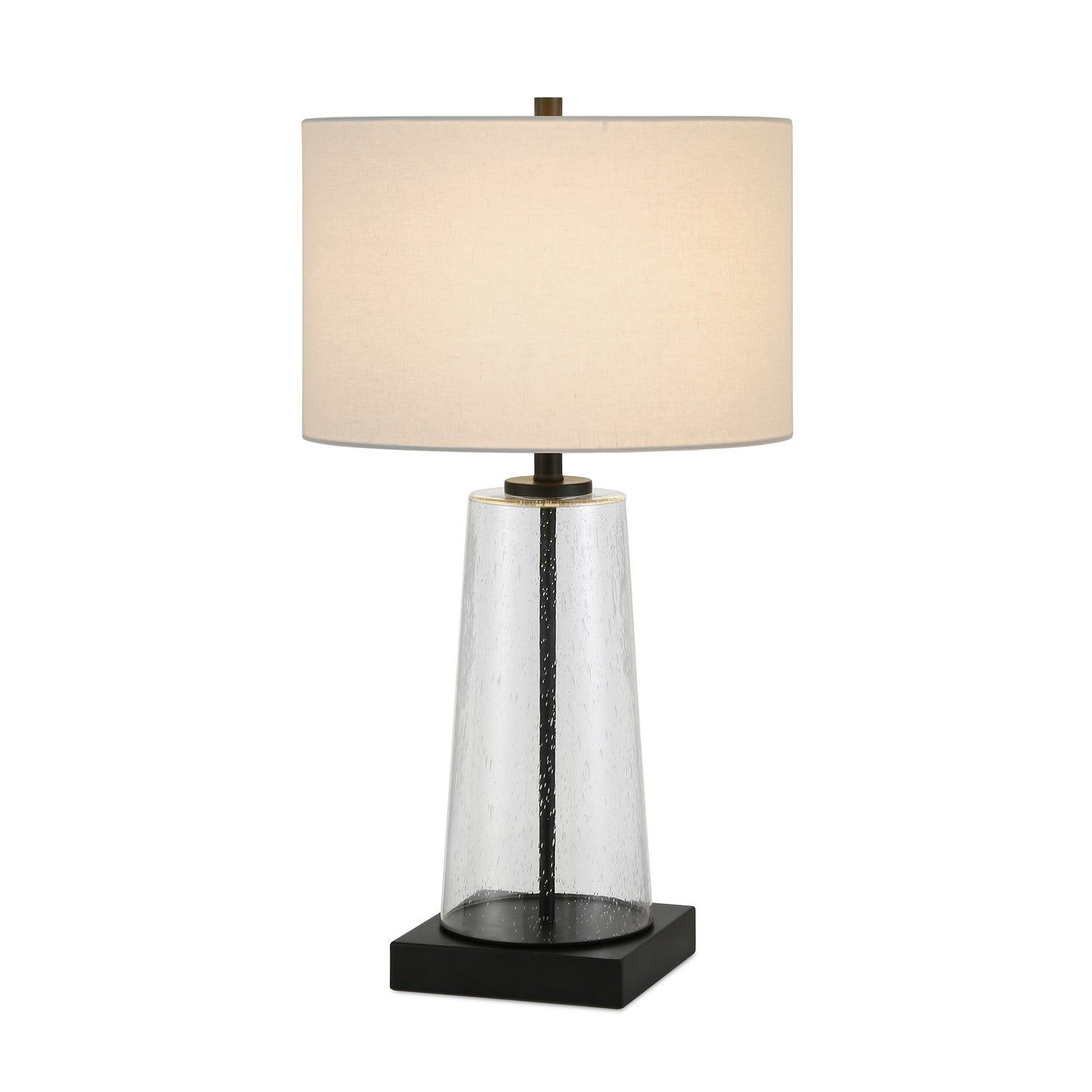Black & Clear & Glass Table Lamp w/ Shade