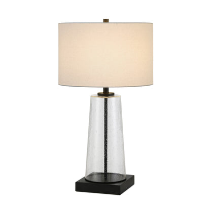 Black & Clear & Glass Table Lamp w/ Shade