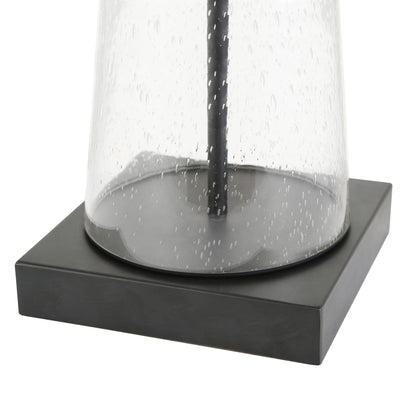 Black & Clear & Glass Table Lamp w/ Shade