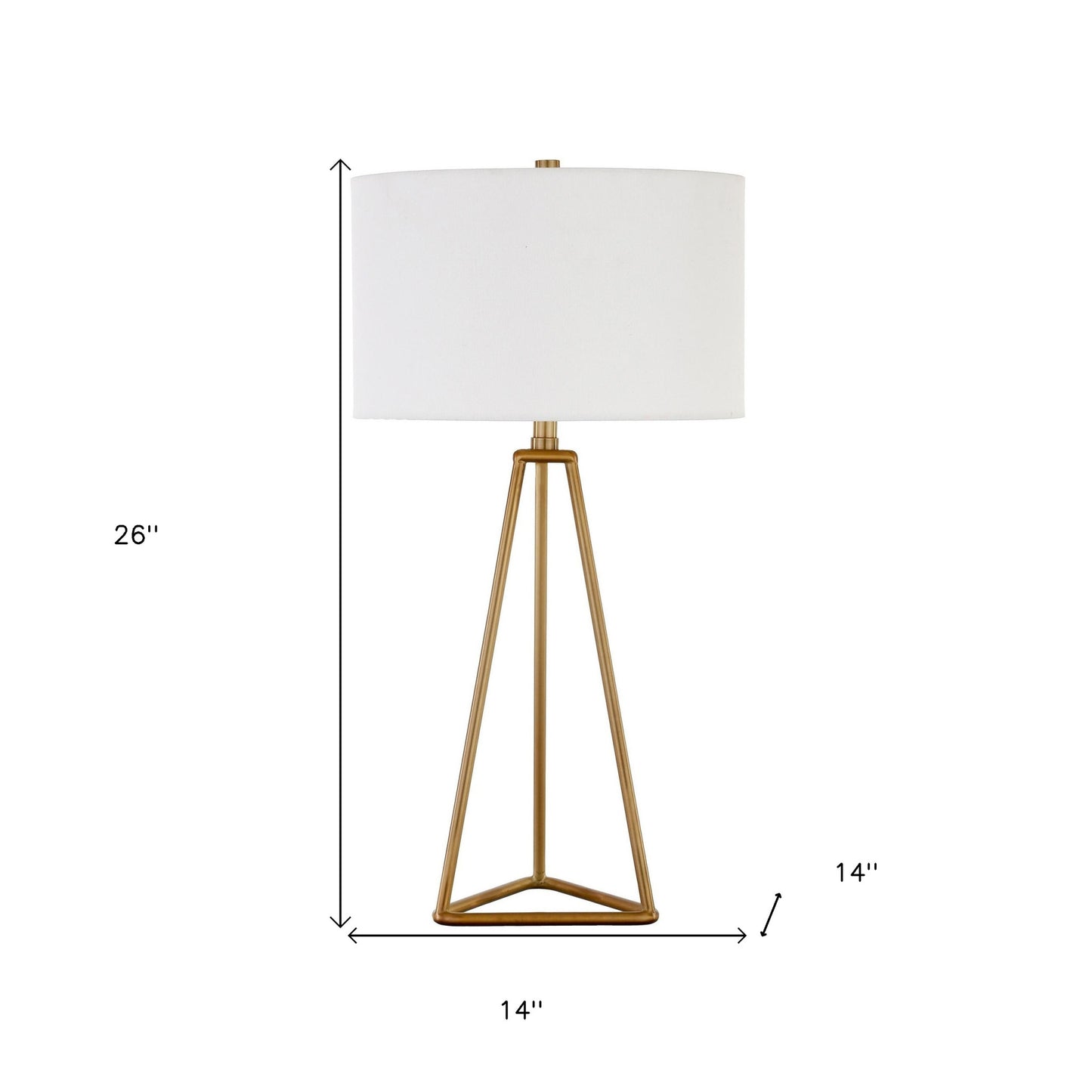 Gold Table Lamp w/ Shade