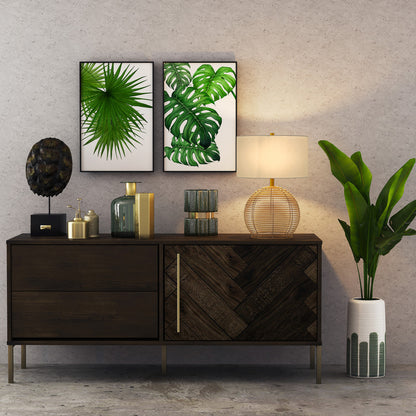 Natural Rattan Table Lamp w/ Shade