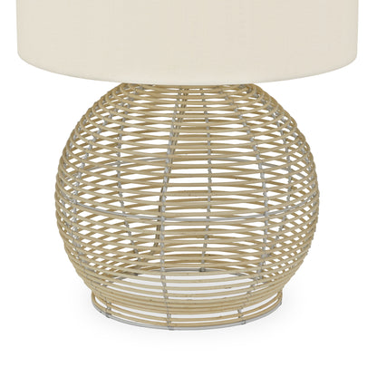 Natural Rattan Table Lamp w/ Shade