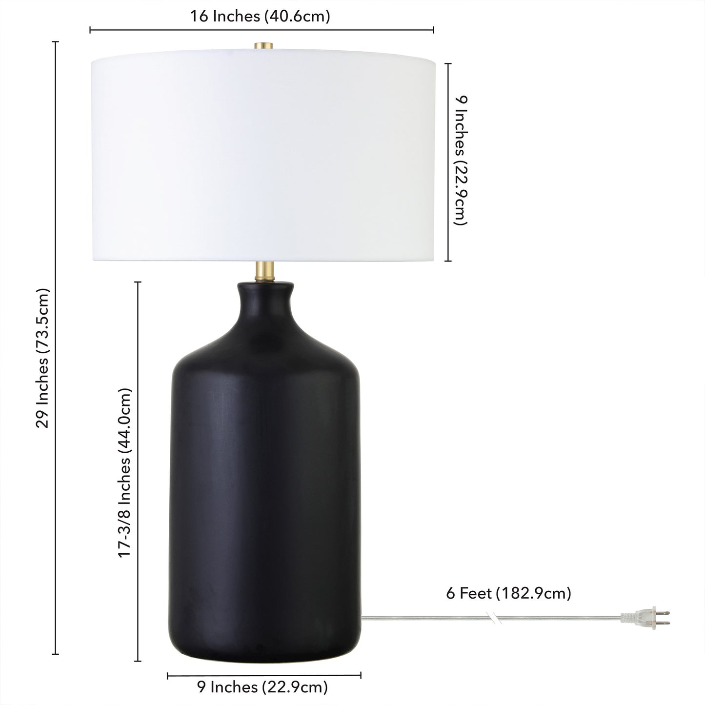 Black Table Lamp w/ Shade