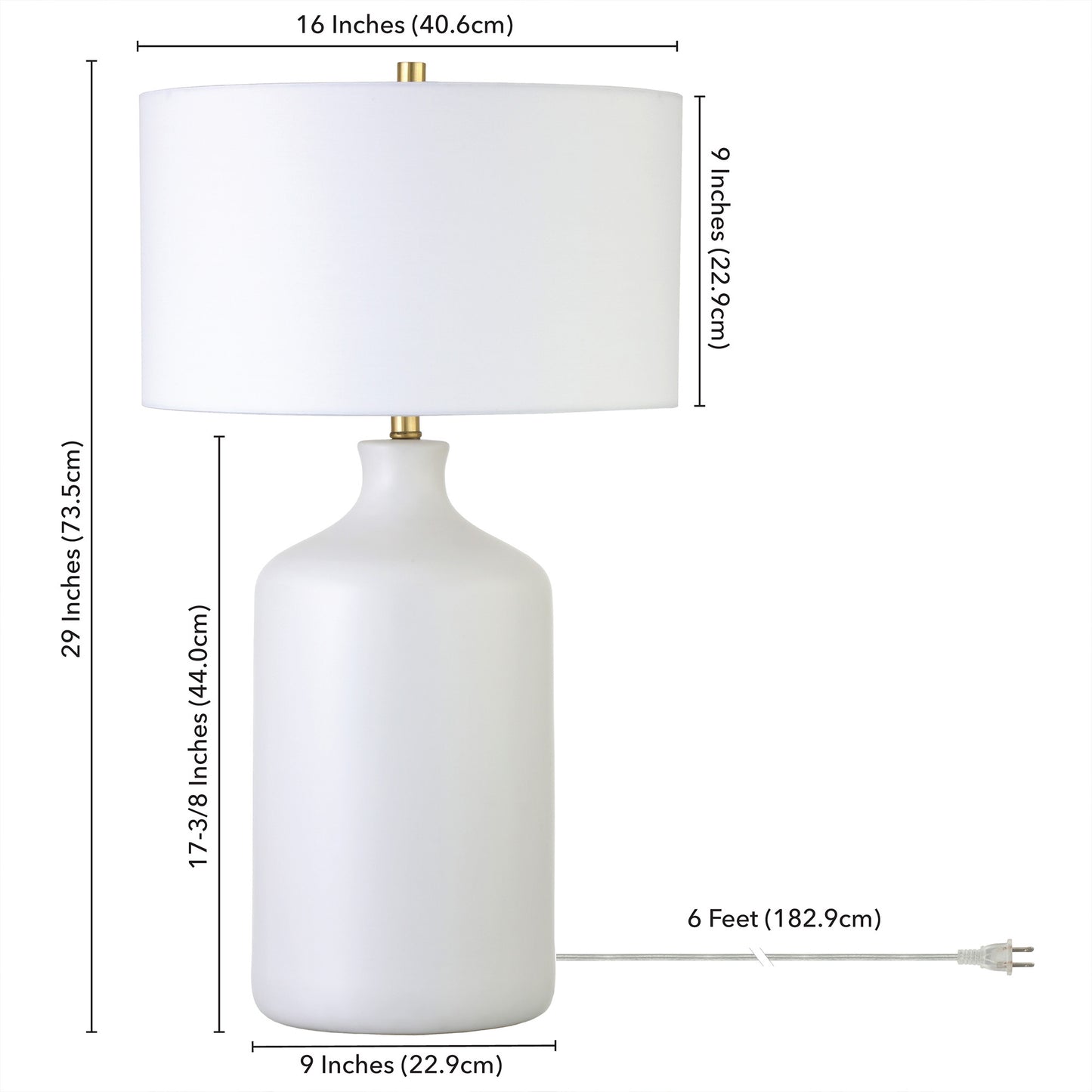 White Table Lamp w/ Shade